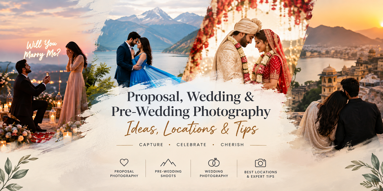 50+ Creative Photography Ideas for Proposal, Wedding & Pre-Wedding Shoots