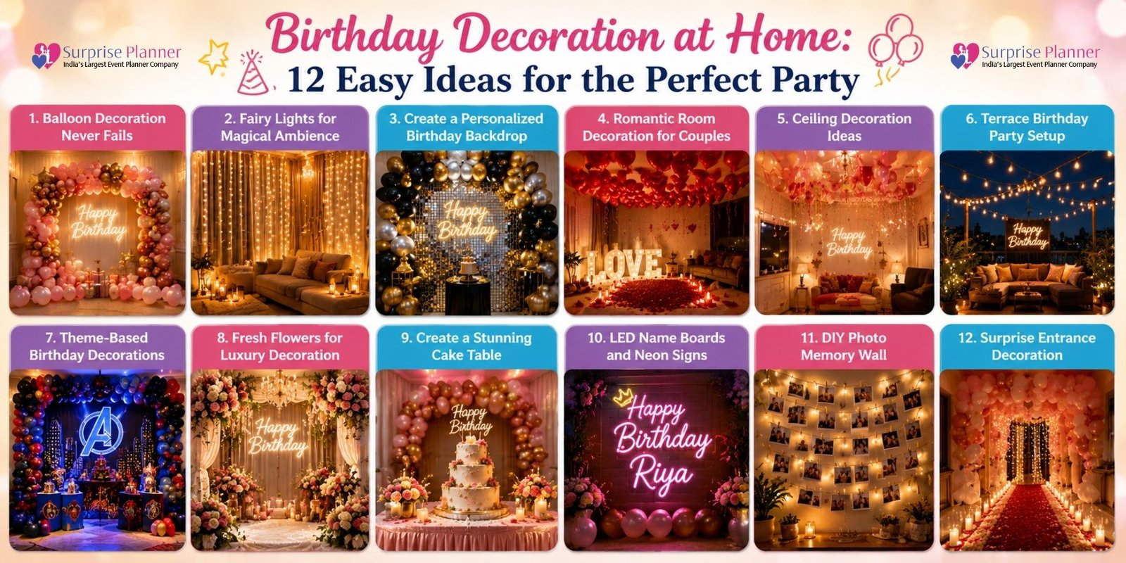 Birthday Decoration at Home: 12 Easy Ideas for the Perfect Party