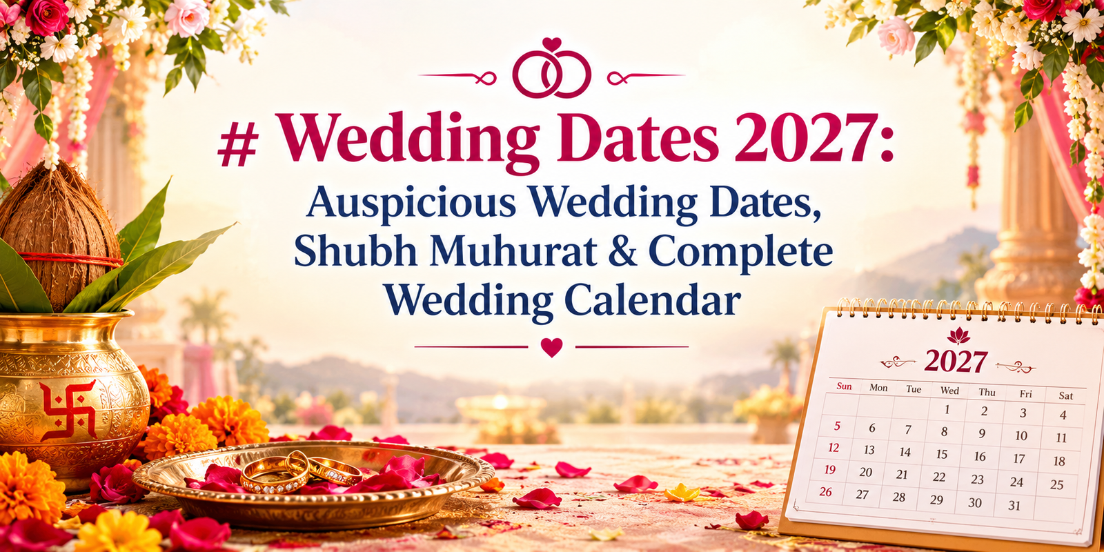 Wedding Dates 2027: Auspicious Wedding Dates, Shubh Muhurat & Complete Wedding Calendar