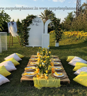 Enchanting Outdoor Bridal Shower Setup