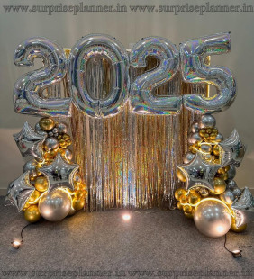 New Year Balloon Wall Decoration