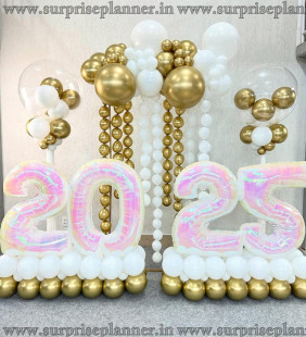 New year White Theme Decoration