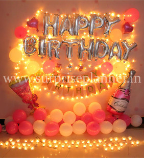 Birthday Balloon Surprise Decoration At Home