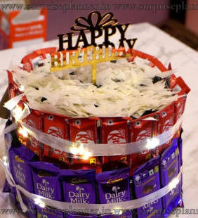Kitkat and Dairy Milk Chocolate Birthday Cake Tower