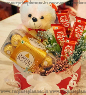 Delightful Sweet Treat and Teddy Gift Hamper