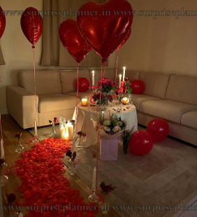 Dreamy Candlelight Setup for Indoor Romance