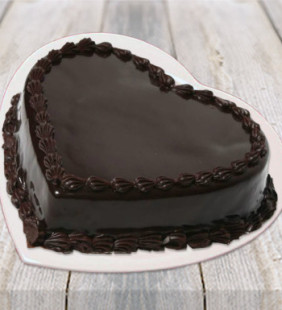 Heart-shaped chocolate Cake Deliver