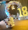 Purple and White Theme Birthday Ring Decoration