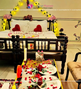 Golden Blush Romance At Private Room Dining