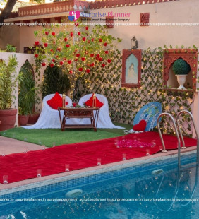 Scarlet Private Poolside Love Escape Dining