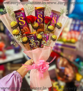 Luxury Chocolate and Rose Bouquet