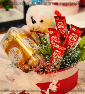 Delightful Sweet Treat and Teddy Gift Hamper