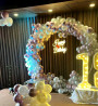 Purple and White Theme Birthday Ring Decoration