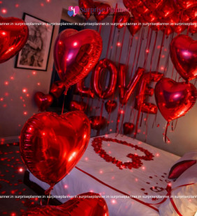 Romantic Valentines Day Room Decoration