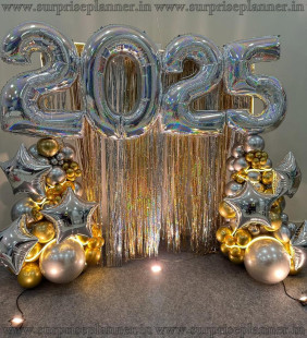 New Year Balloon Wall Decoration