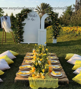 Enchanting Outdoor Bridal Shower Setup