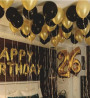 Golden Black Theme Birthday Decoration jaipur